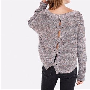 Express Cable Knit Open Back Sweater